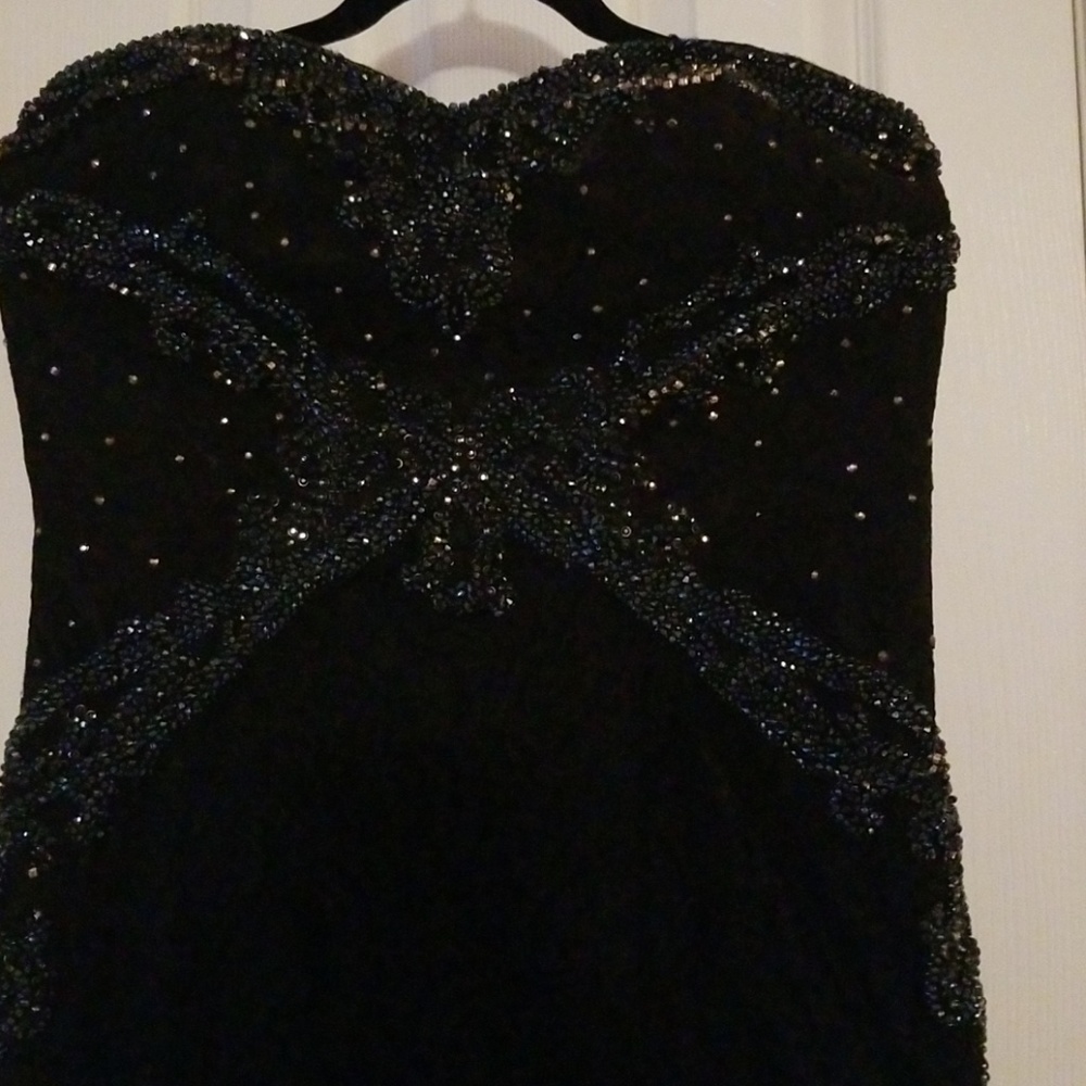 Strapless mother of the bride gown